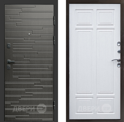 Входная металлическая Дверь Престиж Rivera Премиум Лиственница белая в Протвино