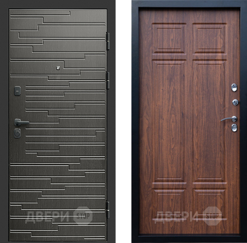 Входная металлическая Дверь Престиж Rivera Премиум Орех темный в Протвино