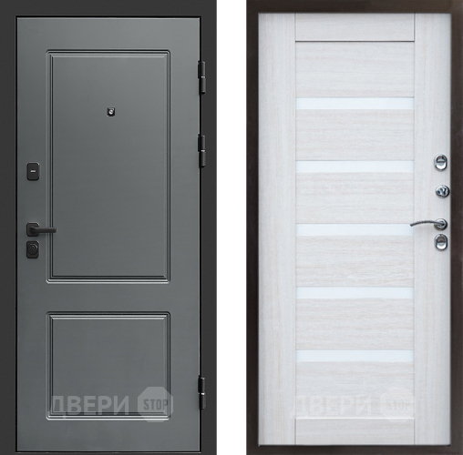 Входная металлическая Дверь Престиж Verona Царга Лиственница белая в Протвино