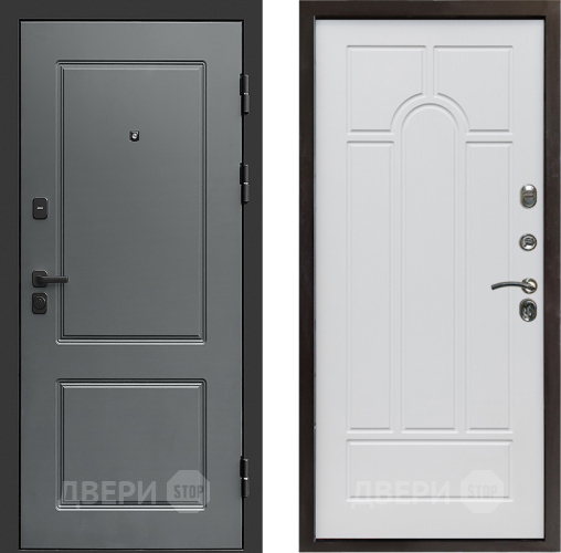 Входная металлическая Дверь Престиж Verona Арка Белое дерево в Протвино