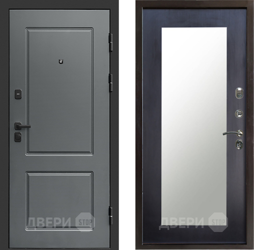 Входная металлическая Дверь Престиж Verona Зеркло Пастораль Венге в Протвино