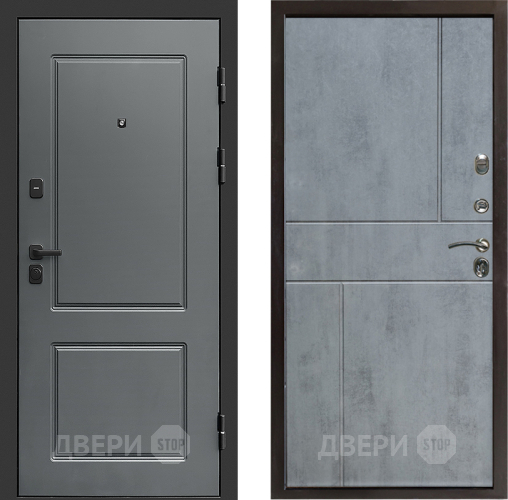 Входная металлическая Дверь Престиж Verona Горизонт Бетон темный в Протвино