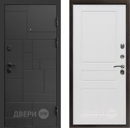 Входная металлическая Дверь Престиж Kvadro Классика Белое дерево в Протвино