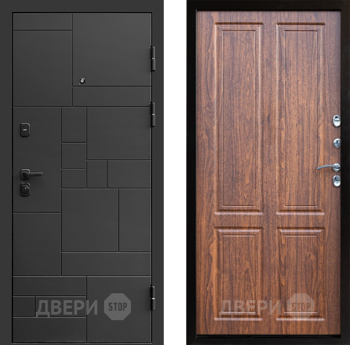 Входная металлическая Дверь Престиж Kvadro Премиум Орех светлый в Протвино