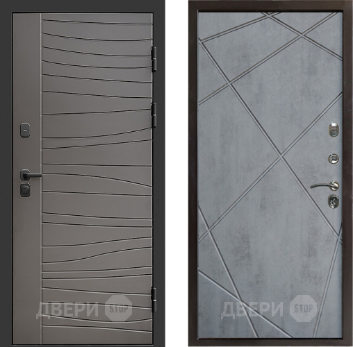 Входная металлическая Дверь Престиж Siciliya Лучи Бетон темный в Протвино