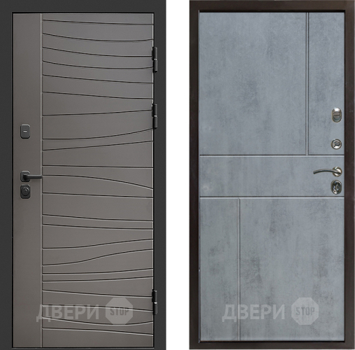 Входная металлическая Дверь Престиж Siciliya Горизонт Бетон темный в Протвино