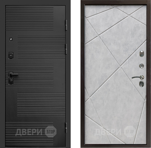 Входная металлическая Дверь Престиж Favorit Лучи Бетон светлый в Протвино