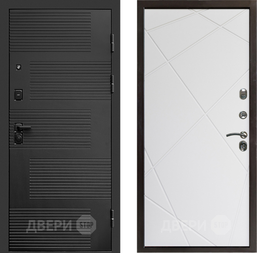 Входная металлическая Дверь Престиж Favorit Лучи Бетон белый в Протвино