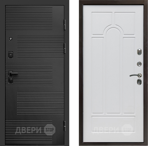 Входная металлическая Дверь Престиж Favorit Арка Белое дерево в Протвино