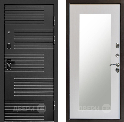 Входная металлическая Дверь Престиж Favorit Зеркло Пастораль Лиственница белая в Протвино