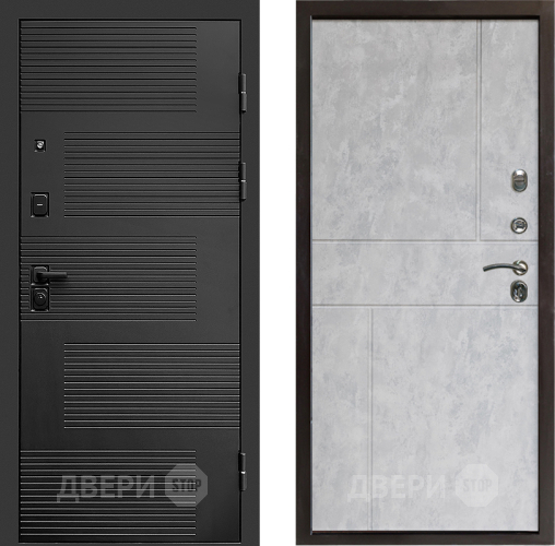 Входная металлическая Дверь Престиж Favorit Горизонт Бетон светлый в Протвино