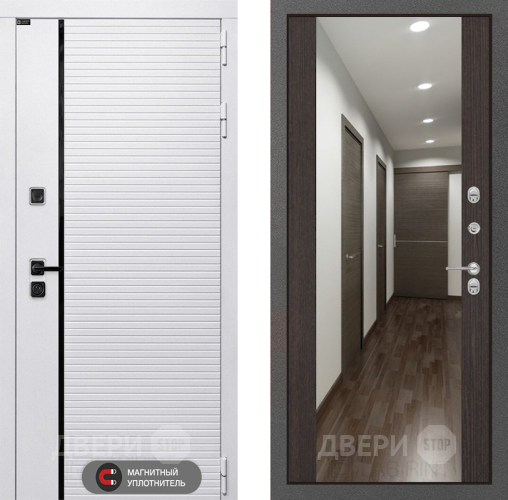 Входная металлическая Дверь Лабиринт (LABIRINT) Royal Зеркало Максимум Венге в Протвино