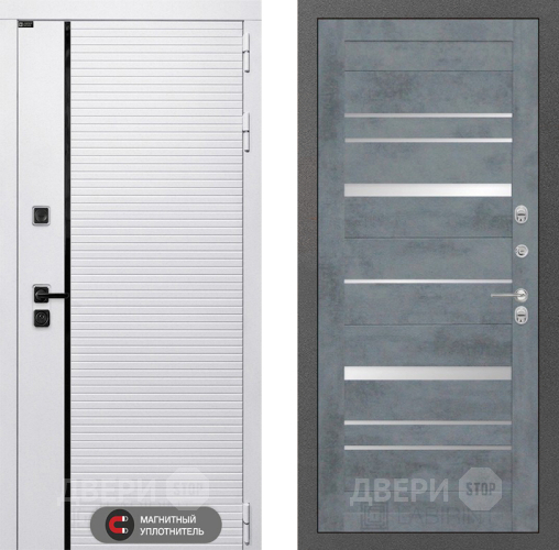 Входная металлическая Дверь Лабиринт (LABIRINT) Royal 20 Бетон темный в Протвино