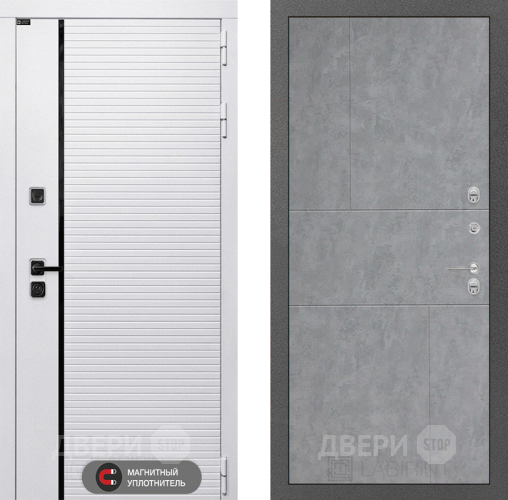 Входная металлическая Дверь Лабиринт (LABIRINT) Royal 21 Бетон светлый в Протвино