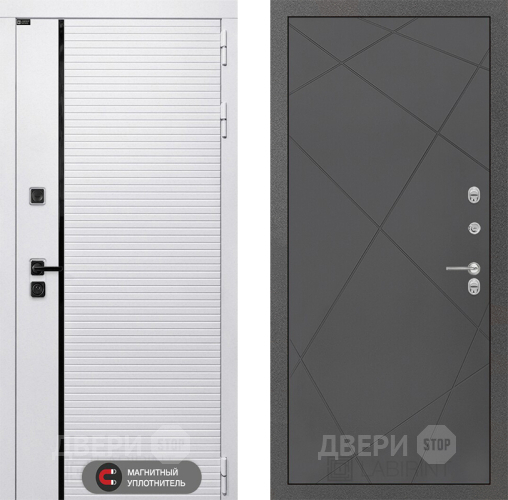 Входная металлическая Дверь Лабиринт (LABIRINT) Royal 24 Графит софт в Протвино