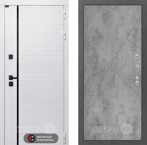 Входная металлическая Дверь Лабиринт (LABIRINT) Royal 24 Бетон светлый в Протвино