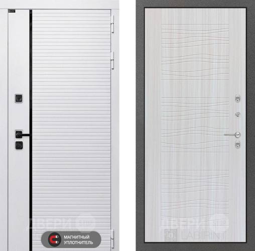 Входная металлическая Дверь Лабиринт (LABIRINT) Royal 06 Сандал белый в Протвино