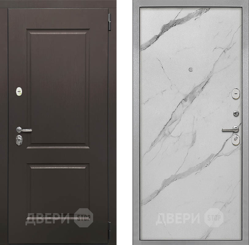 Дверь Интекрон (INTECRON) Кампо Гладкая Мрамор натуральный арктик в Протвино