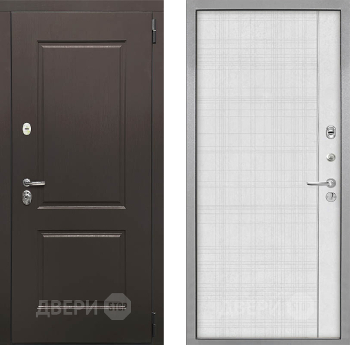 Входная металлическая Дверь Интекрон (INTECRON) Кампо В-07 с молдингом Лофт белый в Протвино