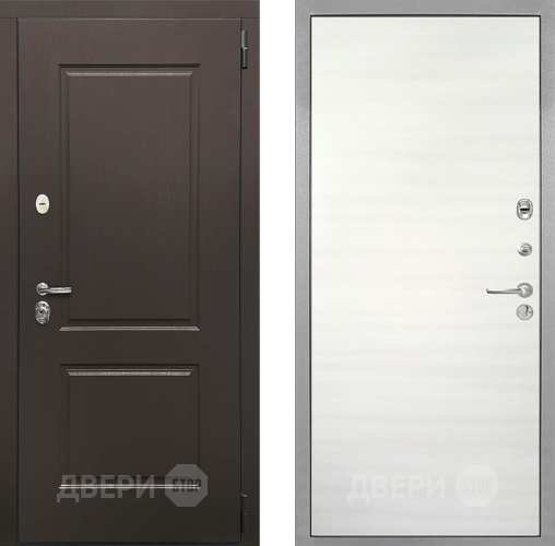 Входная металлическая Дверь Интекрон (INTECRON) Кампо Гладкая Дуб сильвер поперечный в Протвино