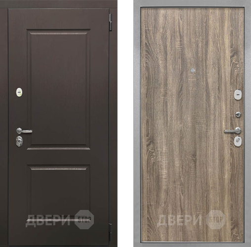 Входная металлическая Дверь Интекрон (INTECRON) Кампо Гладкая Дуб турин в Протвино