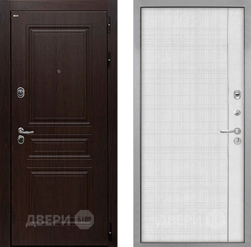 Дверь Интекрон (INTECRON) Брайтон Тиковое Дерево В-07 с молдингом Лофт белый в Протвино