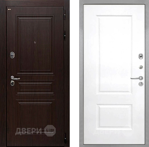 Входная металлическая Дверь Интекрон (INTECRON) Брайтон Тиковое Дерево Альба Роял Вуд белый в Протвино