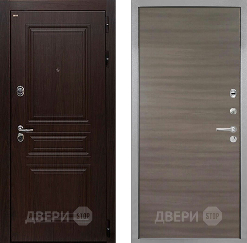 Входная металлическая Дверь Интекрон (INTECRON) Брайтон Тиковое Дерево Гладкая Дуб тоскано поперечный в Протвино
