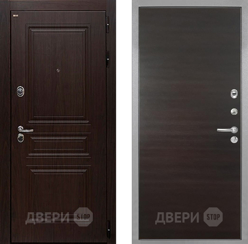 Входная металлическая Дверь Интекрон (INTECRON) Брайтон Тиковое Дерево Гладкая Эковенге поперечный в Протвино