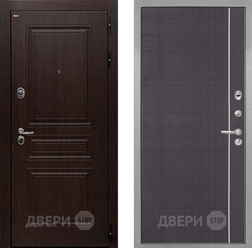 Входная металлическая Дверь Интекрон (INTECRON) Брайтон Тиковое Дерево В-07 с молдингом Венге в Протвино