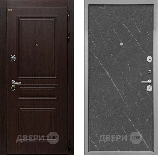 Дверь Интекрон (INTECRON) Брайтон Тиковое Дерево Гладкая Гранит лава оникс в Протвино
