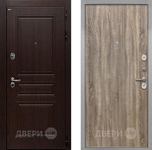 Входная металлическая Дверь Интекрон (INTECRON) Брайтон Тиковое Дерево Гладкая Дуб турин в Протвино