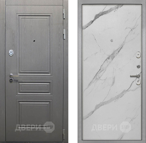Дверь Интекрон (INTECRON) Брайтон Графит Гладкая Мрамор натуральный арктик в Протвино