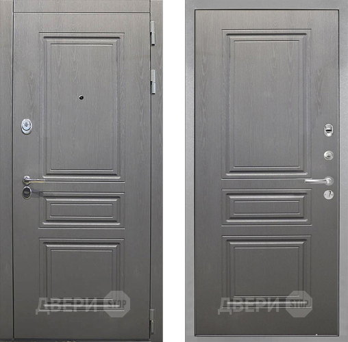 Входная металлическая Дверь Интекрон (INTECRON) Брайтон Графит ФЛ-243 Графит вуд дуб в Протвино