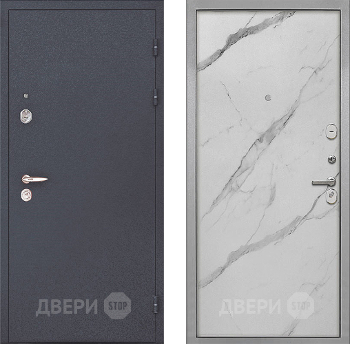 Входная металлическая Дверь Интекрон (INTECRON) Колизей Гладкая Мрамор натуральный арктик в Протвино