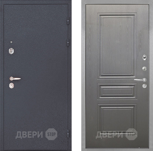 Входная металлическая Дверь Интекрон (INTECRON) Колизей ФЛ-243 Графит вуд дуб в Протвино