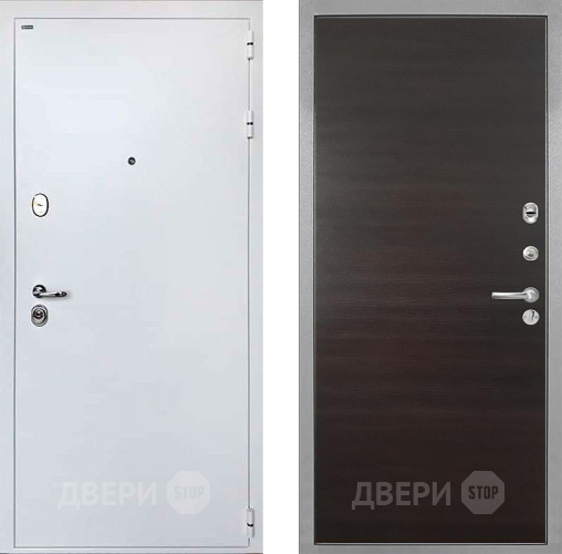 Входная металлическая Дверь Интекрон (INTECRON) Колизей White Гладкая Эковенге поперечный в Протвино