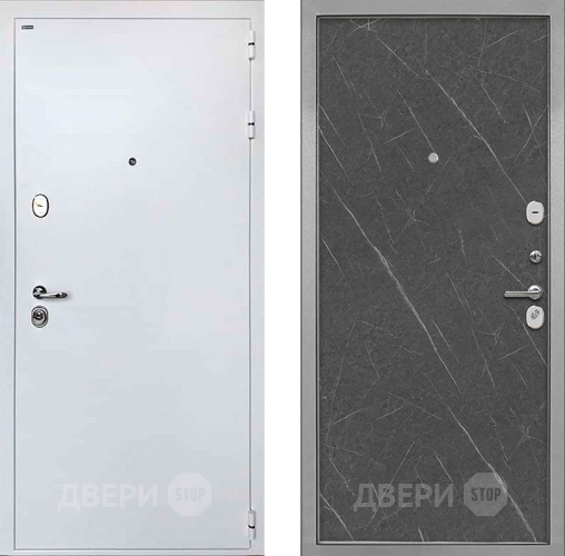 Входная металлическая Дверь Интекрон (INTECRON) Колизей White Гладкая Гранит лава оникс в Протвино