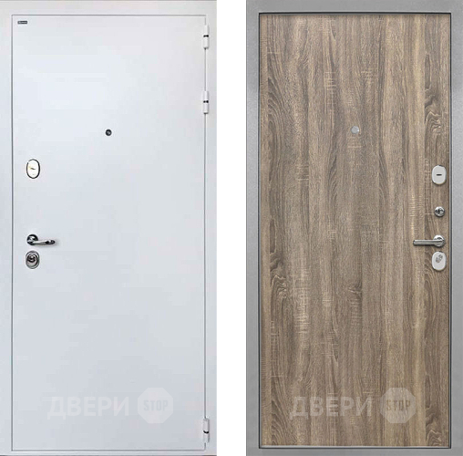 Входная металлическая Дверь Интекрон (INTECRON) Колизей White Гладкая Дуб турин в Протвино