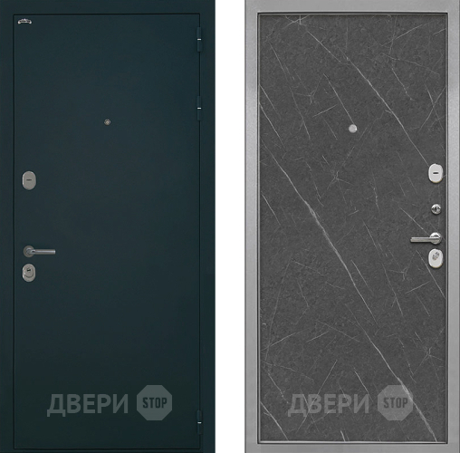 Входная металлическая Дверь Интекрон (INTECRON) Греция Гладкая Гранит лава оникс в Протвино