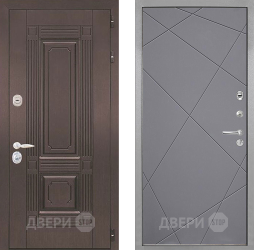 Входная металлическая Дверь Интекрон (INTECRON) Италия Лучи-М Графит софт в Протвино
