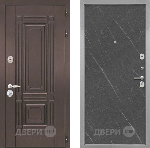 Входная металлическая Дверь Интекрон (INTECRON) Италия Гладкая Гранит лава оникс в Протвино
