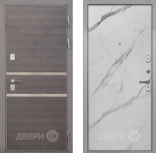 Дверь Интекрон (INTECRON) Неаполь Гладкая Мрамор натуральный арктик в Протвино