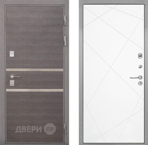 Входная металлическая Дверь Интекрон (INTECRON) Неаполь Лучи-М Софт милк в Протвино