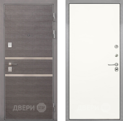 Входная металлическая Дверь Интекрон (INTECRON) Неаполь Гладкая Слоновая кость в Протвино