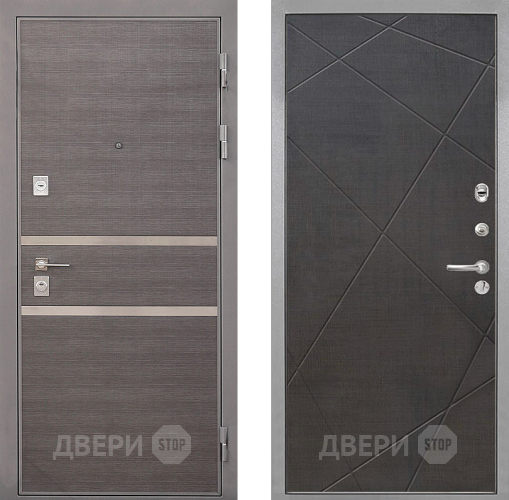 Входная металлическая Дверь Интекрон (INTECRON) Неаполь Лучи-М Венге распил кофе в Протвино