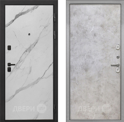 Дверь Интекрон (INTECRON) Профит Black Мрамор Арктик Гладкая Мрамор светлый в Протвино