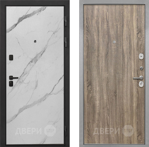 Дверь Интекрон (INTECRON) Профит Black Мрамор Арктик Гладкая Дуб турин в Протвино