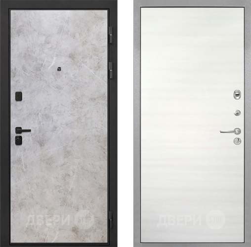 Входная металлическая Дверь Интекрон (INTECRON) Профит Black Мрамор Светлый Гладкая Дуб сильвер поперечный в Протвино