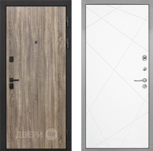 Входная металлическая Дверь Интекрон (INTECRON) Профит Black Дуб Турин Лучи-М Софт милк в Протвино